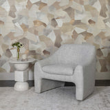 Neda End Table, Polished White Marble by Four Hands