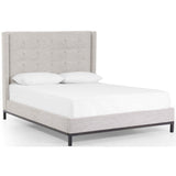 Newhall Bed, Plushtone Linen - Modern Furniture - Beds - High Fashion Home