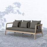 Numa Outdoor Sofa, Charcoal/Washed Brown - Modern Furniture - Sofas - High Fashion Home