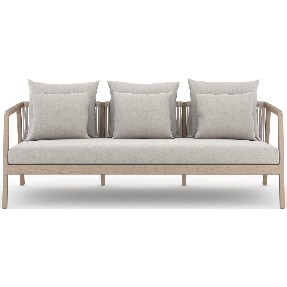 Numa Outdoor Sofa, Stone Grey/Washed Brown - Modern Furniture - Sofas - High Fashion Home