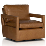 Olson Leather Swivel Chair, Sonoma Butterscotch