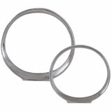 Orbits Ring Sculpture, Nickel-Accessories-High Fashion Home