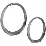 Orbits Ring Sculpture, Nickel-Accessories-High Fashion Home