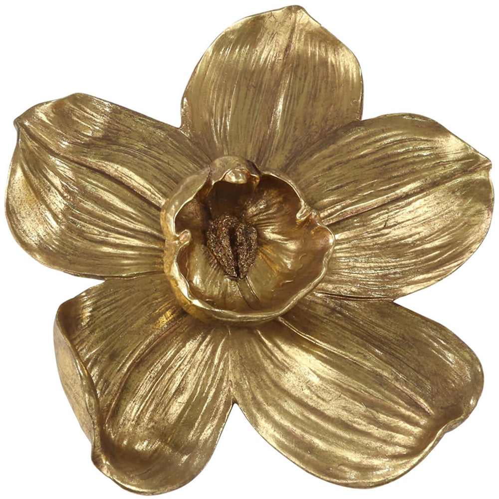 Orchid Wall Hanger, 18", Gold - Accessories - High Fashion Home