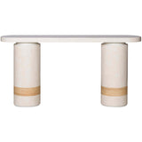 Alba Console Table, White Agate-Furniture - Accent Tables-High Fashion Home