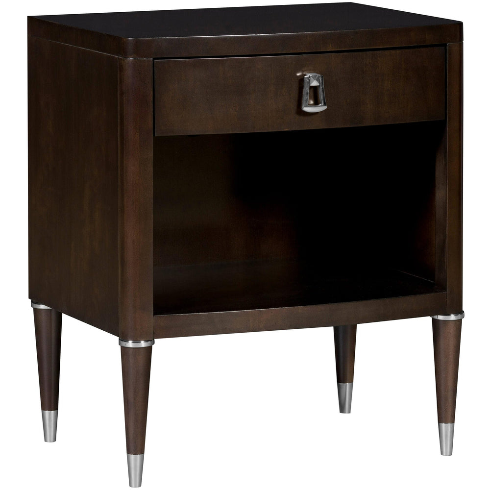 Lillet One Drawer Nightstand, Merino Shadow-Furniture - Bedroom-High Fashion Home