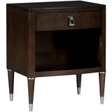 Lillet One Drawer Nightstand, Merino Shadow-Furniture - Bedroom-High Fashion Home