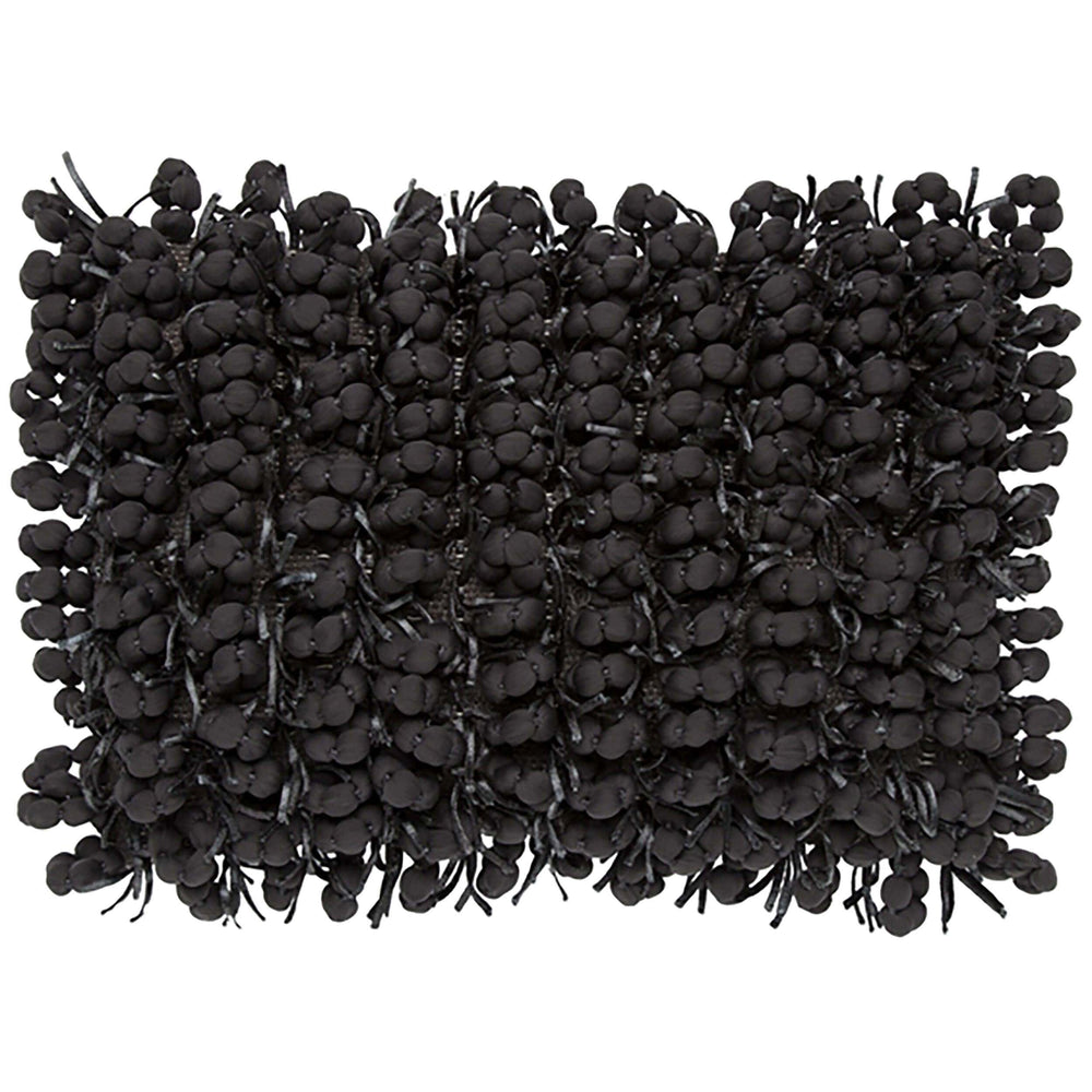 Cloud 9 Pom Pom Lumbar Pillow, Charcoal - Accessories - High Fashion Home