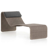 Paige Outdoor Woven Chaise, Weathered Brown-Furniture - Chairs-High Fashion Home