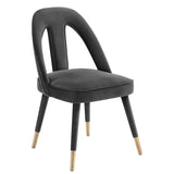 Petra Side Chair, Dark Grey - Furniture - Dining - High Fashion Home