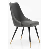 Piccolo Faux Leather Dining Chair, Vintage Grey (Set of 2)-Furniture - Chairs-High Fashion Home