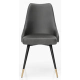 Piccolo Faux Leather Dining Chair, Vintage Grey (Set of 2)-Furniture - Chairs-High Fashion Home