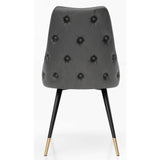 Piccolo Faux Leather Dining Chair, Vintage Grey (Set of 2)-Furniture - Chairs-High Fashion Home