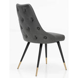 Piccolo Faux Leather Dining Chair, Vintage Grey (Set of 2)-Furniture - Chairs-High Fashion Home