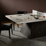 Ping Pong Table, Bleached Guanacaste-Furniture - Accent Tables-High Fashion Home