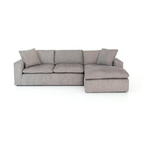 Plume RAF Sectional, Harbor Grey - Modern Furniture - Sectionals - High Fashion Home