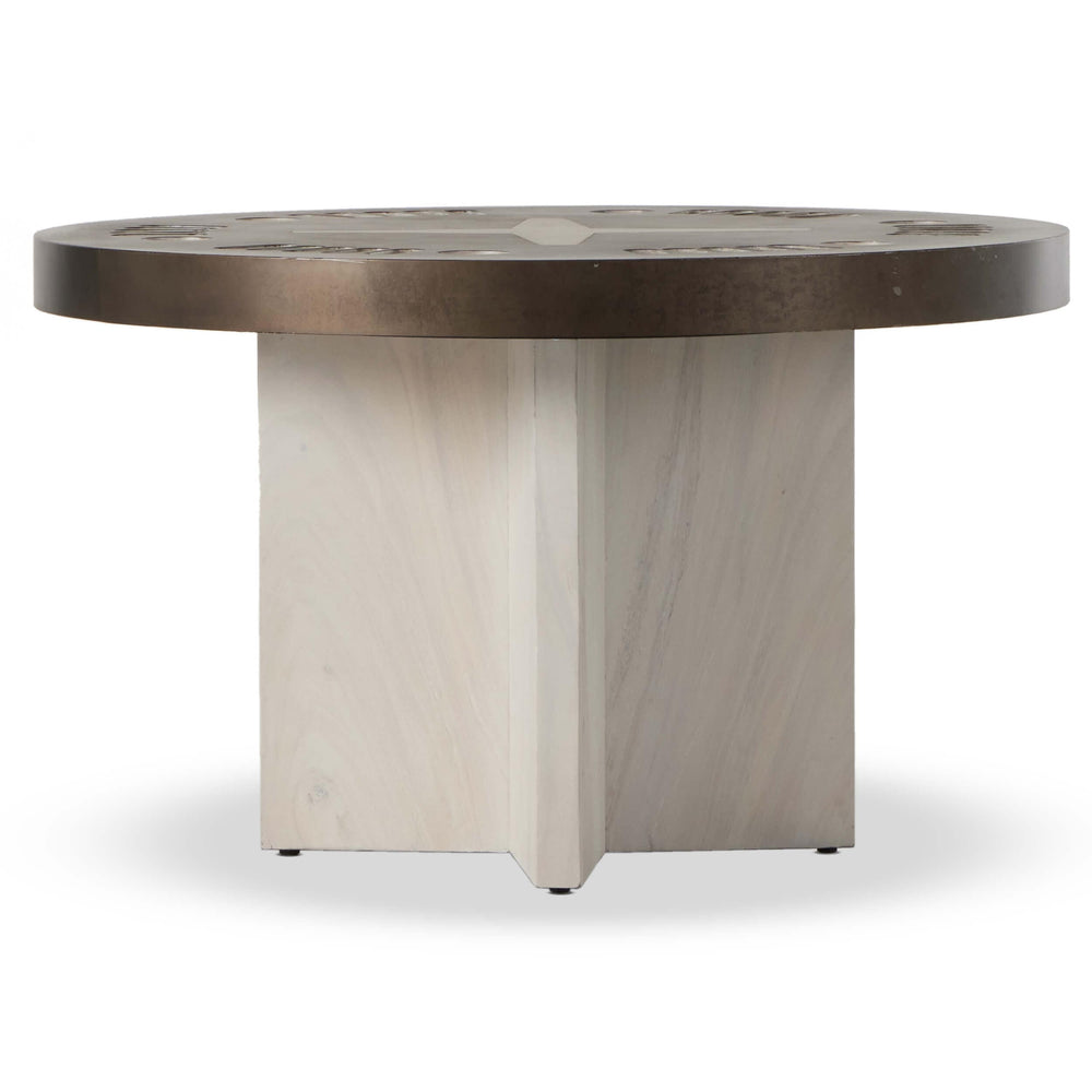 Poker Table, Bleached Guanacaste-Furniture - Accent Tables-High Fashion Home