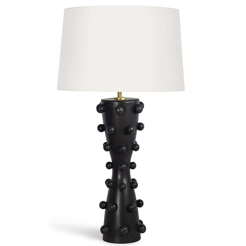 Pom Pom Table Lamp, Black-Lighting-High Fashion Home