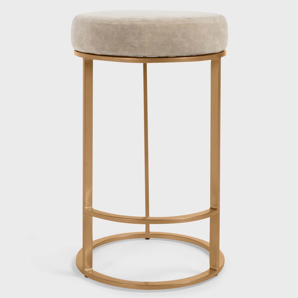 Quinn Counter Stool, Natural/Brass