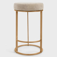 Quinn Counter Stool, Natural/Brass