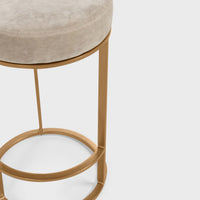 Quinn Counter Stool, Natural/Brass