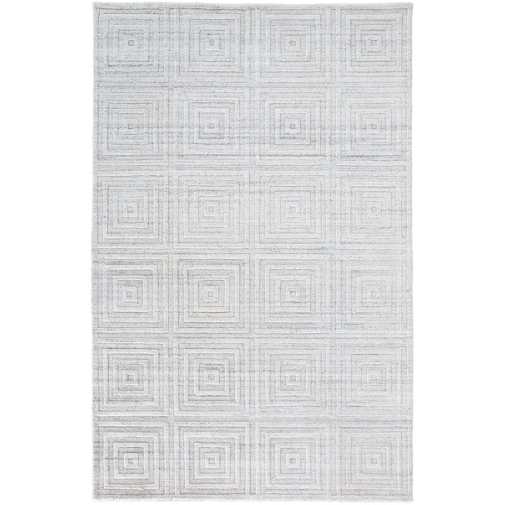 Feizy Rug Redford 8670F, White/Silver-Rugs1-High Fashion Home