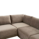 Willow Large U Modular Sectional, Taupe-Furniture - Sofas-High Fashion Home