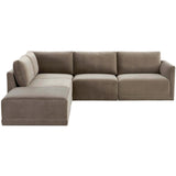Willow LAF Modular Sectional, Taupe-Furniture - Sofas-High Fashion Home