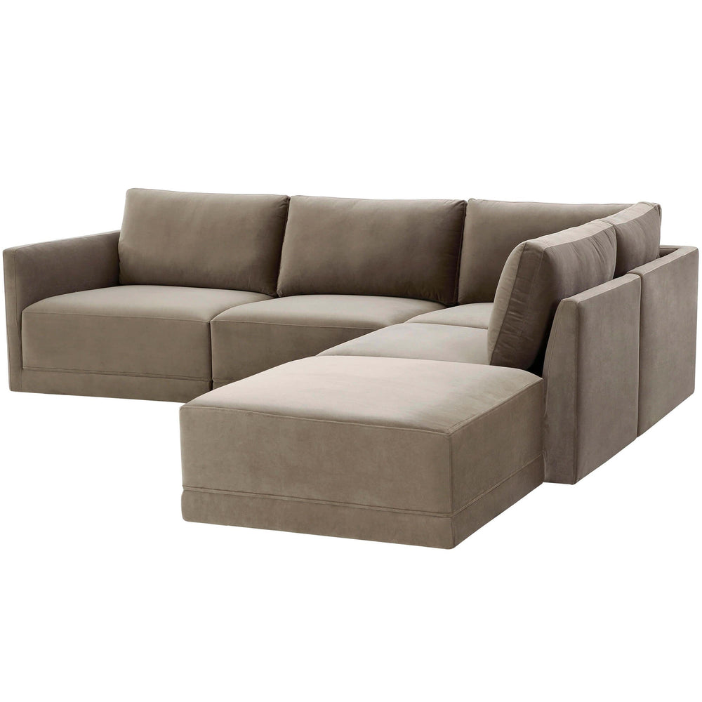 Willow RAF Modular Sectional, Taupe-Furniture - Sofas-High Fashion Home