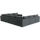 Willow Modular U Sectional, Charcoal-Furniture - Sofas-High Fashion Home
