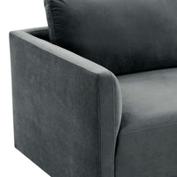 Willow 2 Piece Modular Loveseat, Charcoal-Furniture - Sofas-High Fashion Home