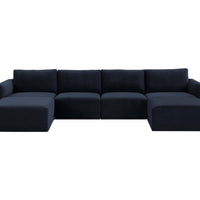 Willow Modular U Sectional, Navy-Furniture - Sofas-High Fashion Home