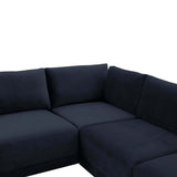 Willow Large U Modular Sectional, Navy-Furniture - Sofas-High Fashion Home