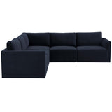 Willow Modular L Sectional, Navy-Furniture - Sofas-High Fashion Home