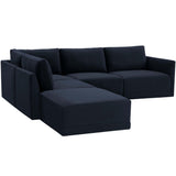 Willow LAF Modular Sectional, Navy-Furniture - Sofas-High Fashion Home