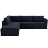 Willow LAF Modular Sectional, Navy-Furniture - Sofas-High Fashion Home