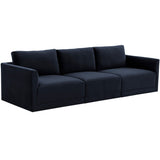 Willow 3 Piece Modular Sofa, Navy-Furniture - Sofas-High Fashion Home