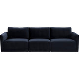 Willow 3 Piece Modular Sofa, Navy-Furniture - Sofas-High Fashion Home