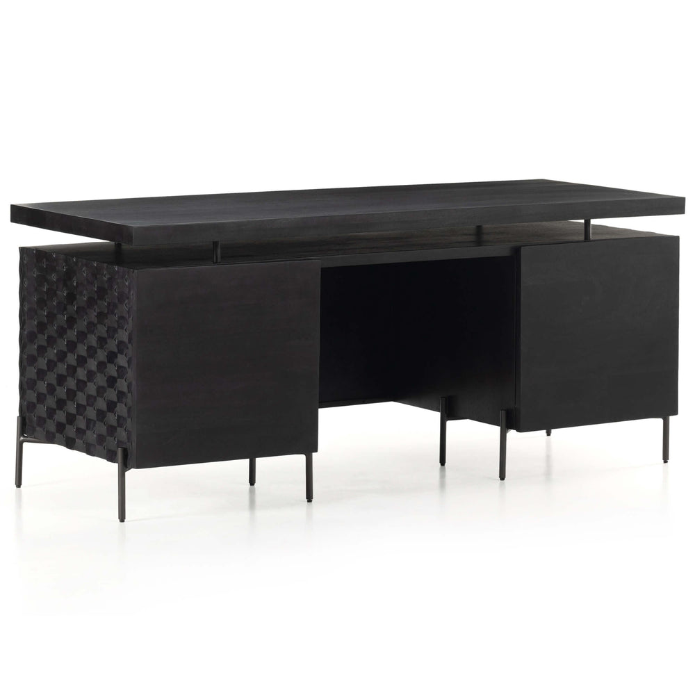 Raffael Desk, Carved Black by Four Hands