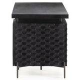 Raffael Desk, Carved Black-Furniture - Office-High Fashion Home