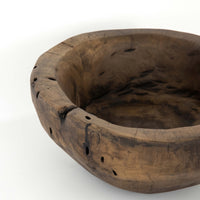 Reclaimed Wood Bowl, Ochre-Accessories-High Fashion Home