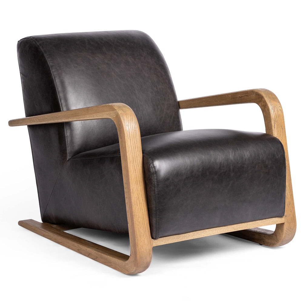 Rhimes Leather Chair, Sonoma Black