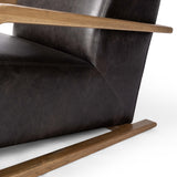 Rhimes Leather Chair, Sonoma Black