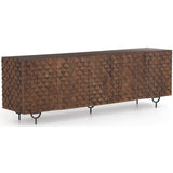 Rio Media Console, Antique Brown - Furniture - Accent Tables - High Fashion Home