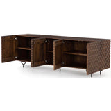 Rio Media Console, Antique Brown - Furniture - Accent Tables - High Fashion Home