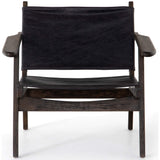 Rivers Leather Sling Chair, Sonoma Black-Furniture - Chairs-High Fashion Home