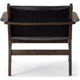 Rivers Leather Sling Chair, Sonoma Black-Furniture - Chairs-High Fashion Home