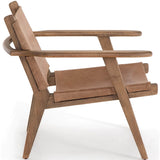 Rivers Leather Sling Chair, Winchester Beige-Furniture - Chairs-High Fashion Home