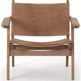 Rivers Leather Sling Chair, Winchester Beige-Furniture - Chairs-High Fashion Home