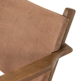 Rivers Leather Sling Chair, Winchester Beige-Furniture - Chairs-High Fashion Home